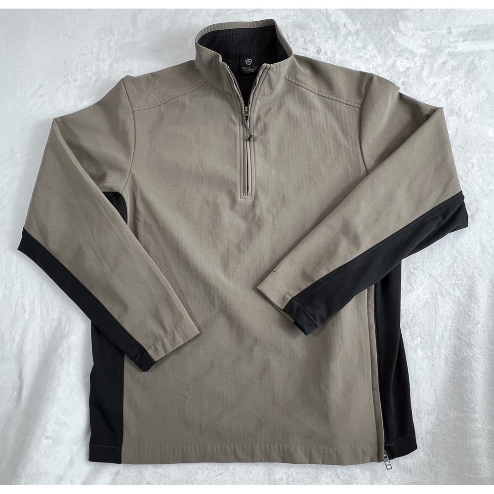 Nike Jacket Mens Size L Brown Storm Fit Golf 1/2 Zip Windbreaker Water Resistant